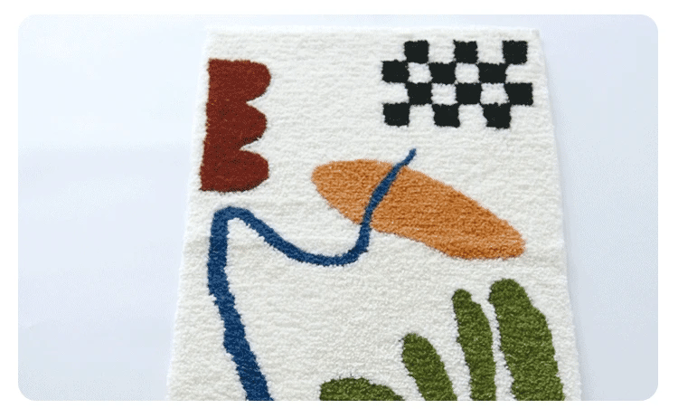 Abstract Art Rug - Dewdrop Blossom