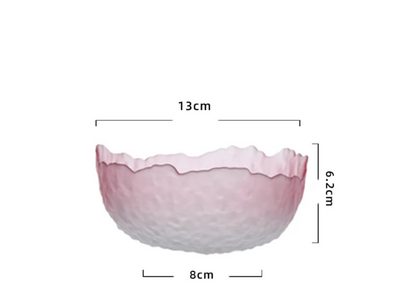 Lotus Mist Gradient Glass Bowl in Pink - Dewdrop Blossom