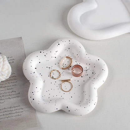 White Splashed Tray