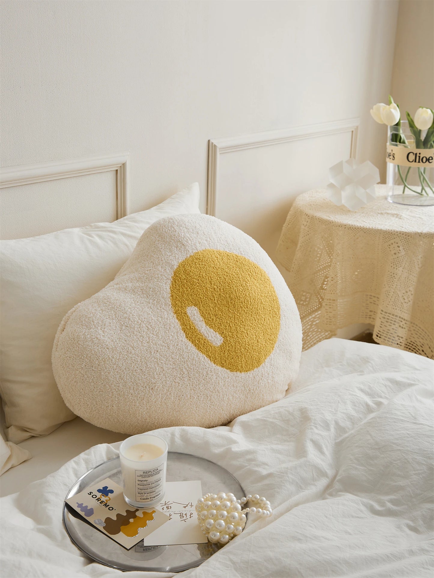 Sunny Side Up Cushion - Dewdrop Blossom