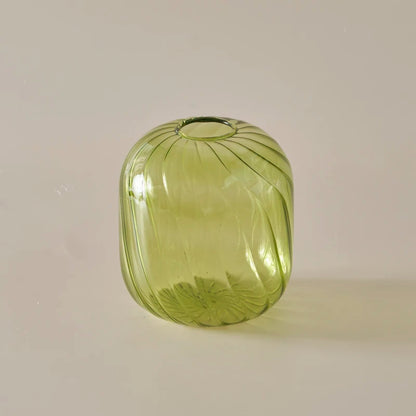 Wavy Colourful Glass Vase - Dewdrop Blossom