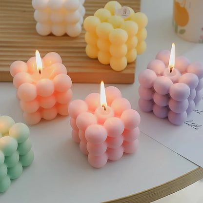 Bubble Cube Candle - Dewdrop Blossom