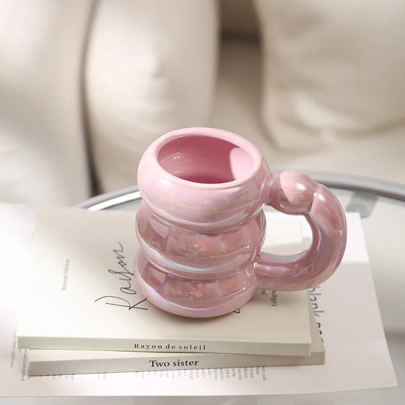 3-tier Bubble Ceramic Mug - Dewdrop Blossom