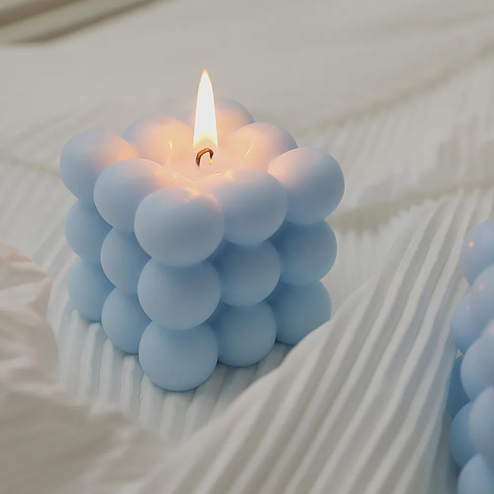 Bubble Cube Candle - Dewdrop Blossom