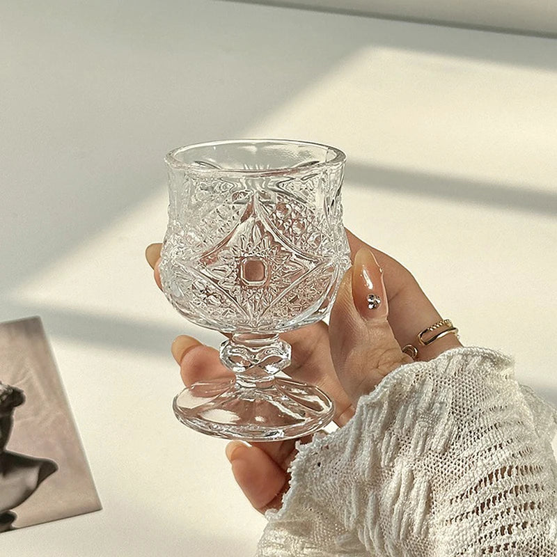 Mini Embossed Wine Glass