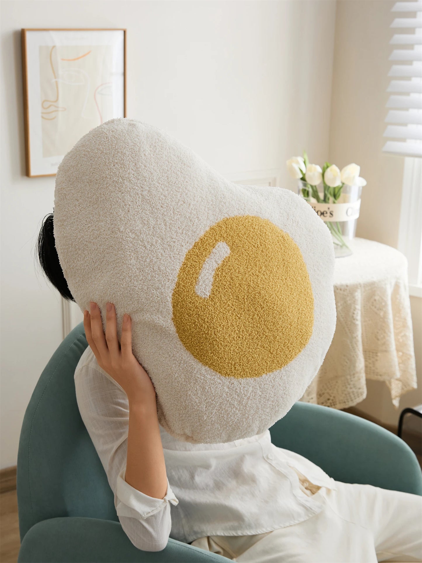 Sunny Side Up Cushion - Dewdrop Blossom