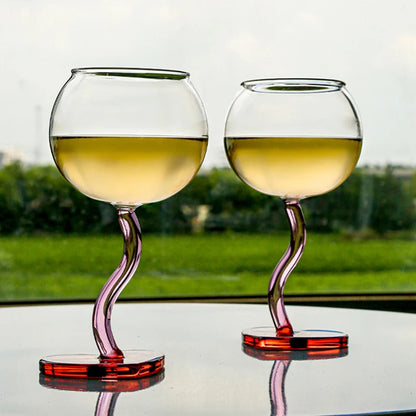 Heart Wine Glass - Dewdrop Blossom