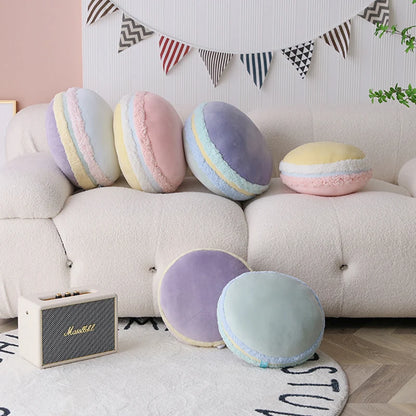 Pastel Macaron Cushion - Dewdrop Blossom