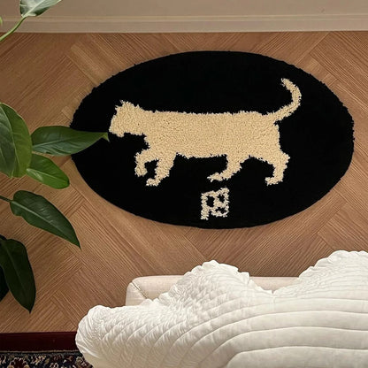 Stretching Cat Rug