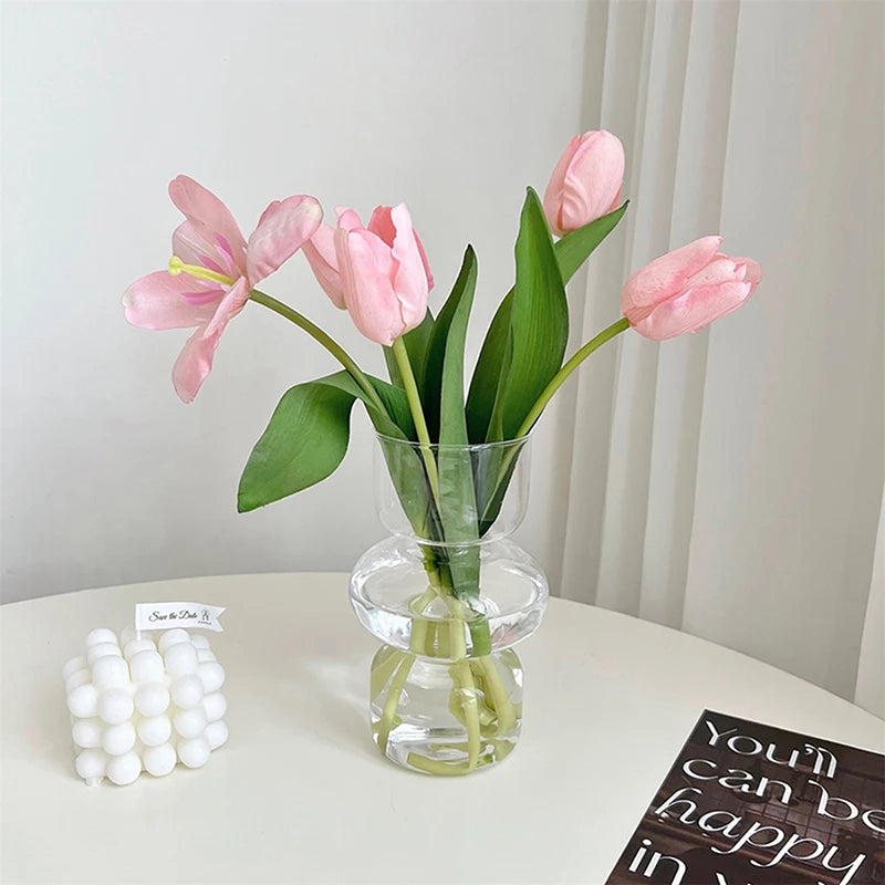 Nordic Glass Vase - Dewdrop Blossom