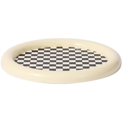 Checkerboard Design Rotatable Tray