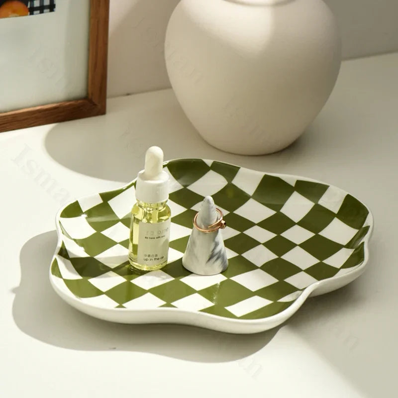 Checkerboard Ceramic Tray