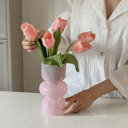 Nordic Glass Vase - Dewdrop Blossom