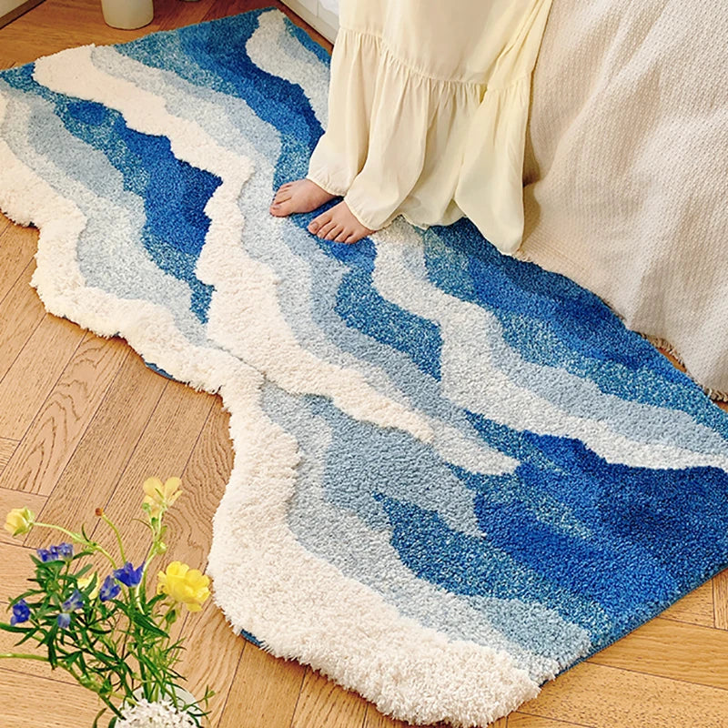 Ocean Wave Rug - Dewdrop Blossom