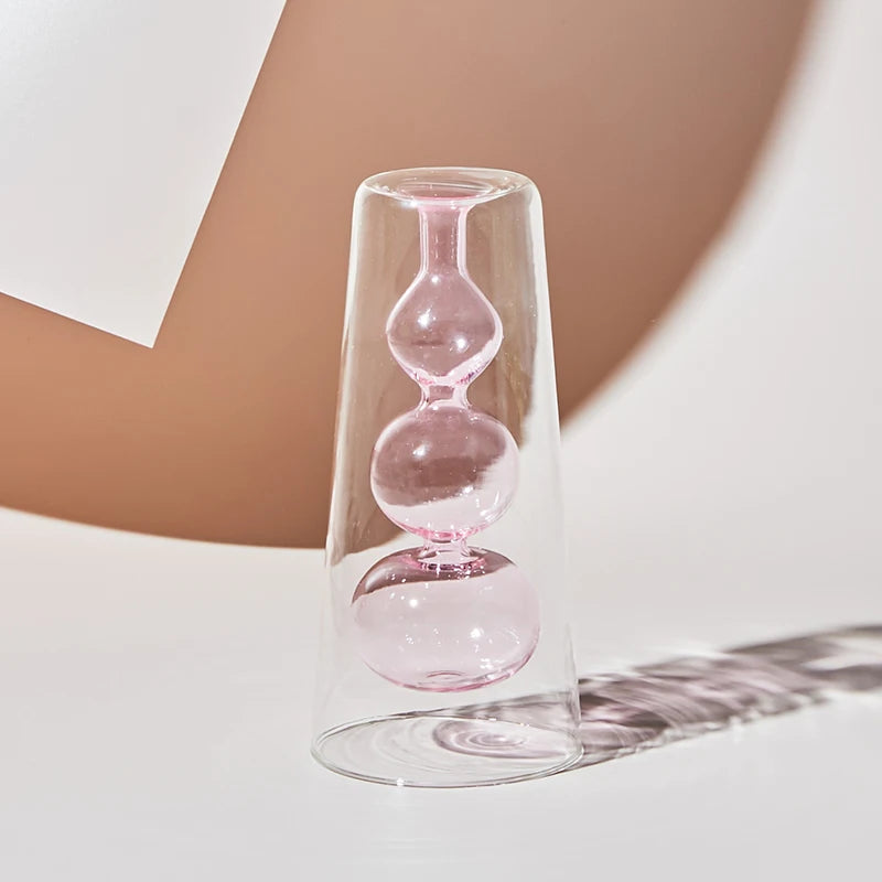 Coloured Bud Glass Vase - Dewdrop Blossom