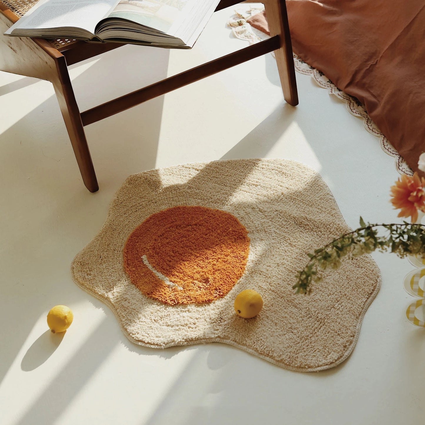 Fried Egg Rug