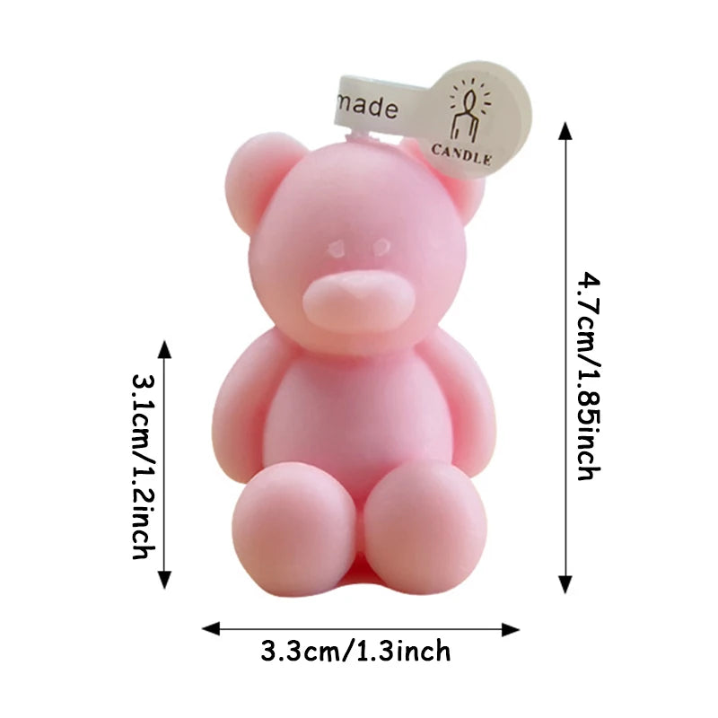 Teddy Bear Candle - Dewdrop Blossom