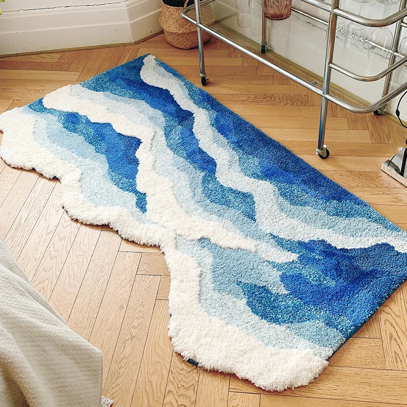 Ocean Wave Rug - Dewdrop Blossom