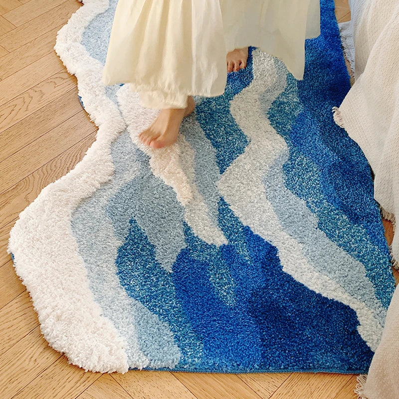 Ocean Wave Rug - Dewdrop Blossom