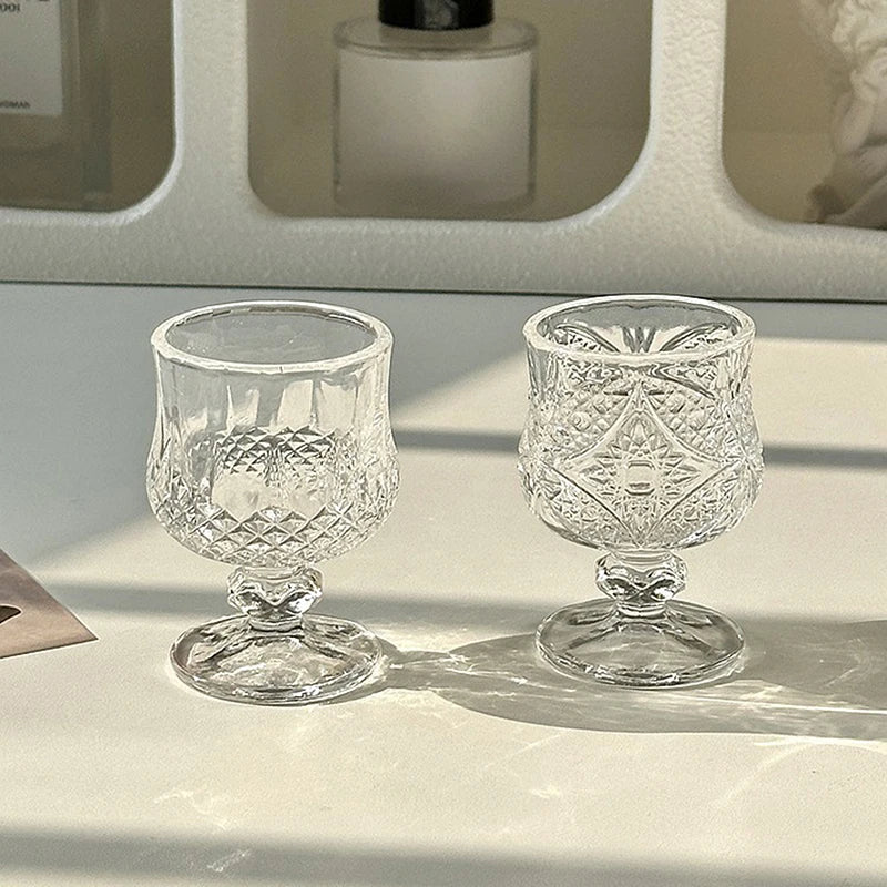 Mini Embossed Wine Glass