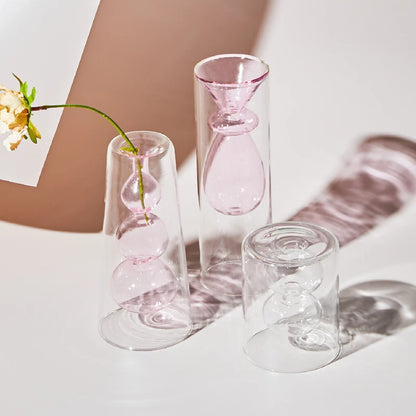 Coloured Bud Glass Vase - Dewdrop Blossom