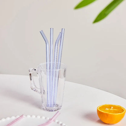 Colourful Glass Straw Set - Dewdrop Blossom