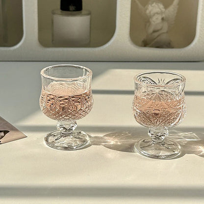 Mini Embossed Wine Glass