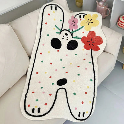 Colourful Polka Dot Dog Rug