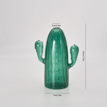 Cactus Glass Vase - Dewdrop Blossom