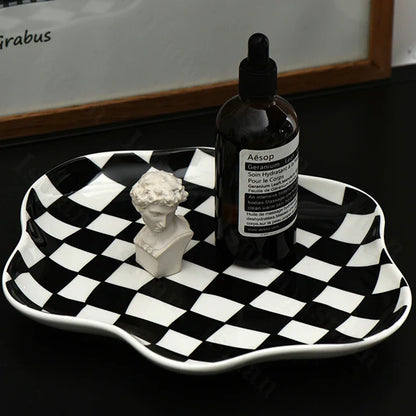 Checkerboard Ceramic Tray