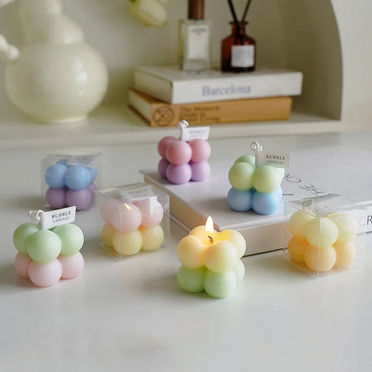 Mini Multicolour Bubble Candle - Dewdrop Blossom