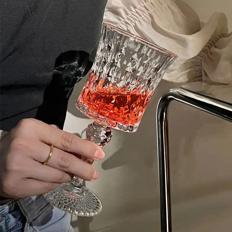 Embossed Wine Glass