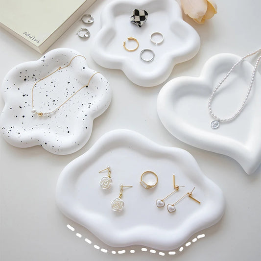 White Splashed Tray