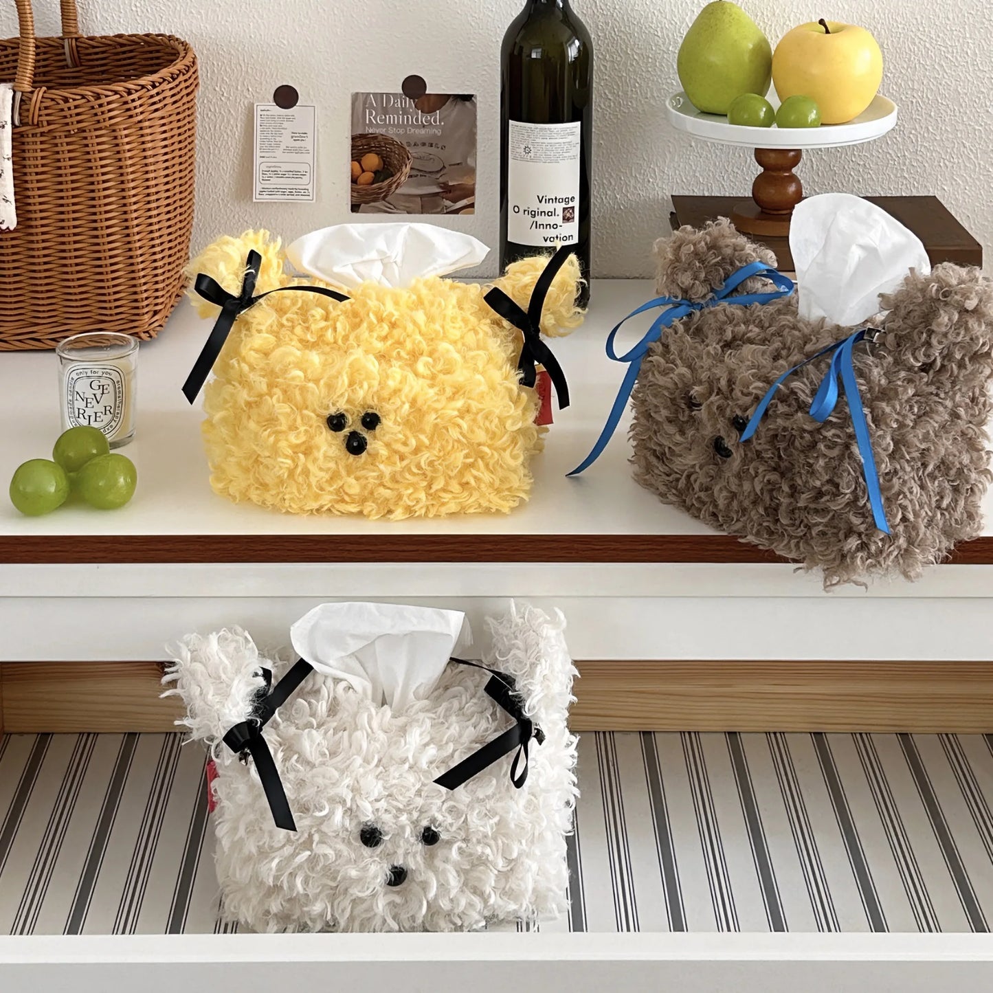 Plush Puppy Tissue Holder