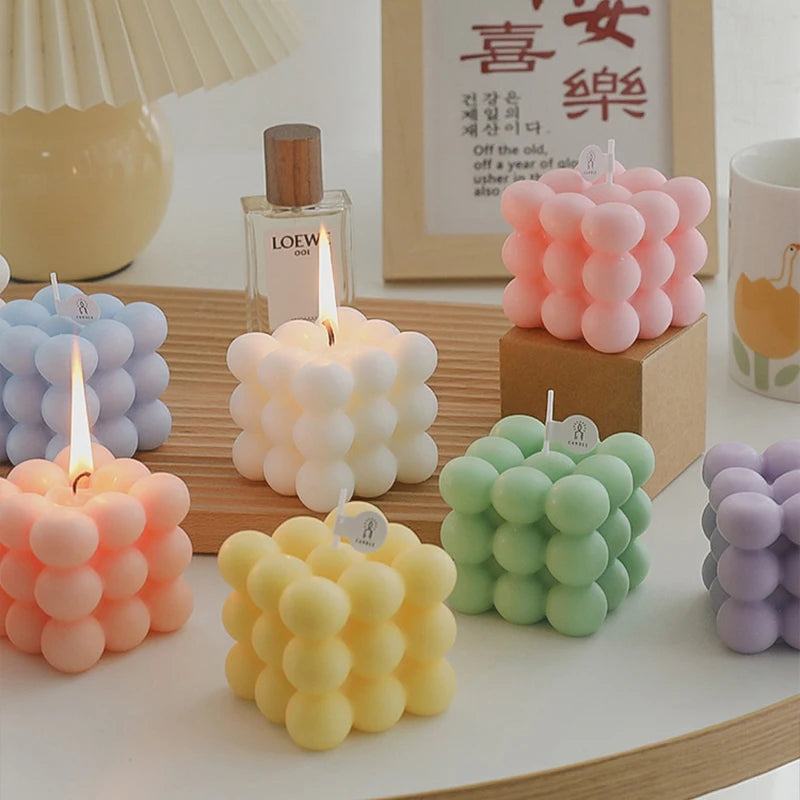 Bubble Cube Candle - Dewdrop Blossom