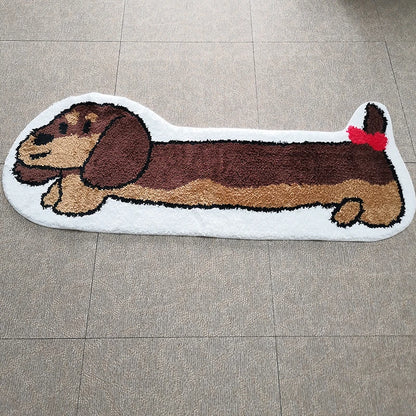 Dachshund Bow Rug