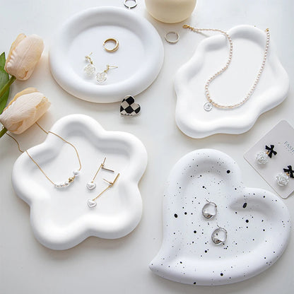 White Splashed Tray