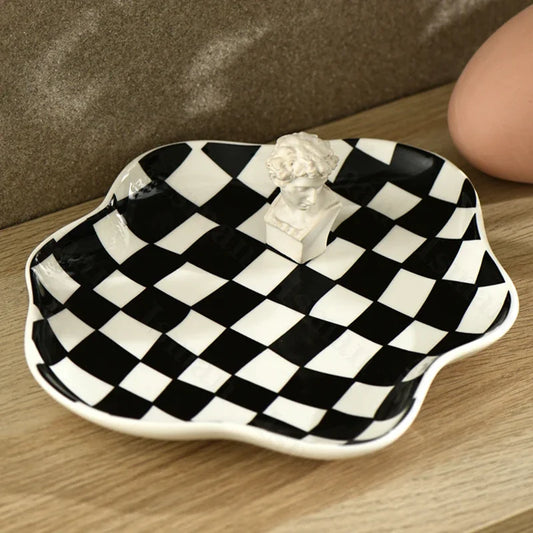 Checkerboard Ceramic Tray