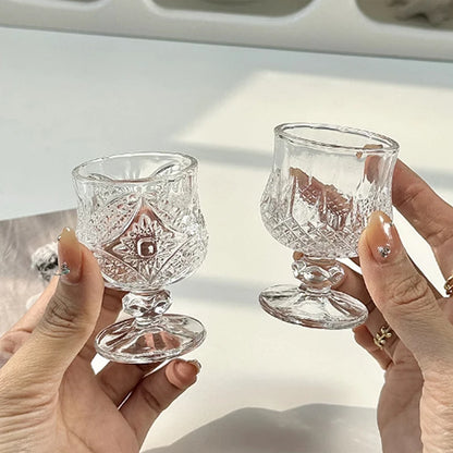 Mini Embossed Wine Glass