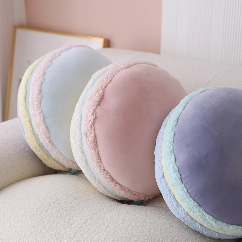 Pastel Macaron Cushion - Dewdrop Blossom