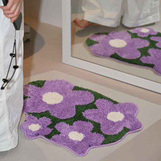 Purple Flower Rug