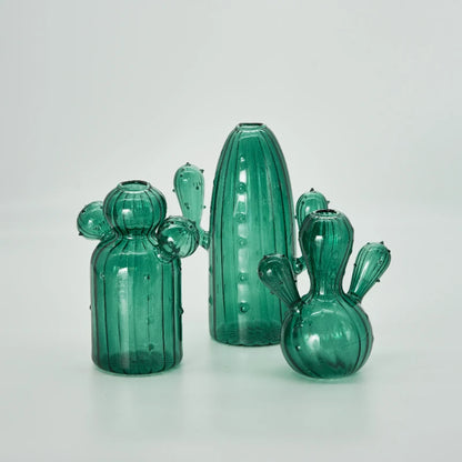 Cactus Glass Vase - Dewdrop Blossom