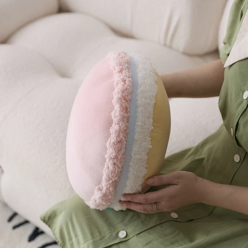 Pastel Macaron Cushion - Dewdrop Blossom