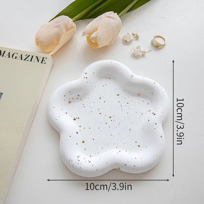 White Splashed Tray