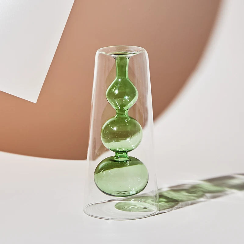 Coloured Bud Glass Vase - Dewdrop Blossom