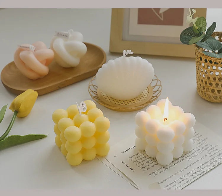 Bubble Cube Candle - Dewdrop Blossom