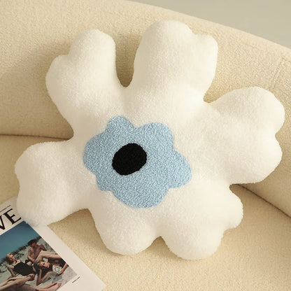 Abstract Flower Cushion - Dewdrop Blossom