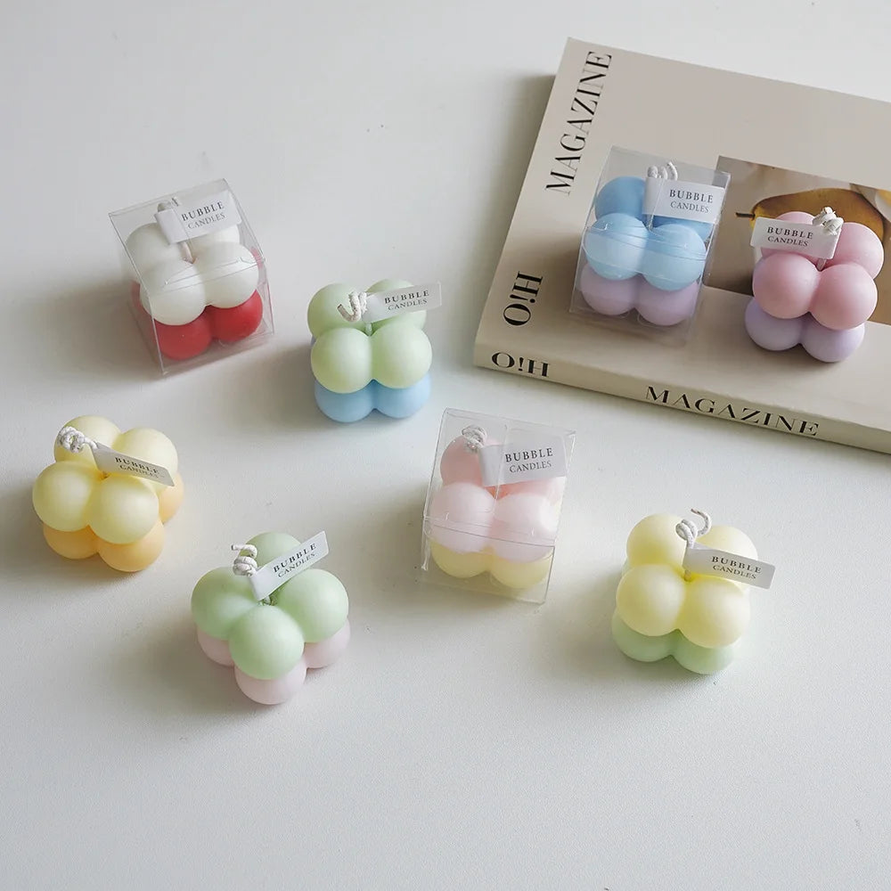 Mini Multicolour Bubble Candle - Dewdrop Blossom