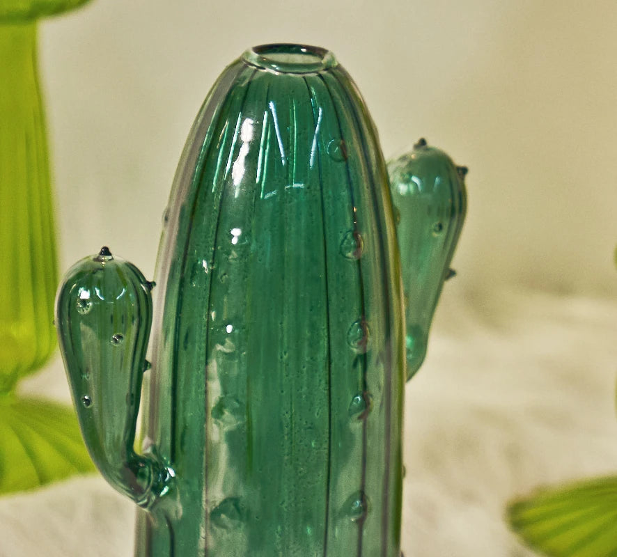 Cactus Glass Vase - Dewdrop Blossom