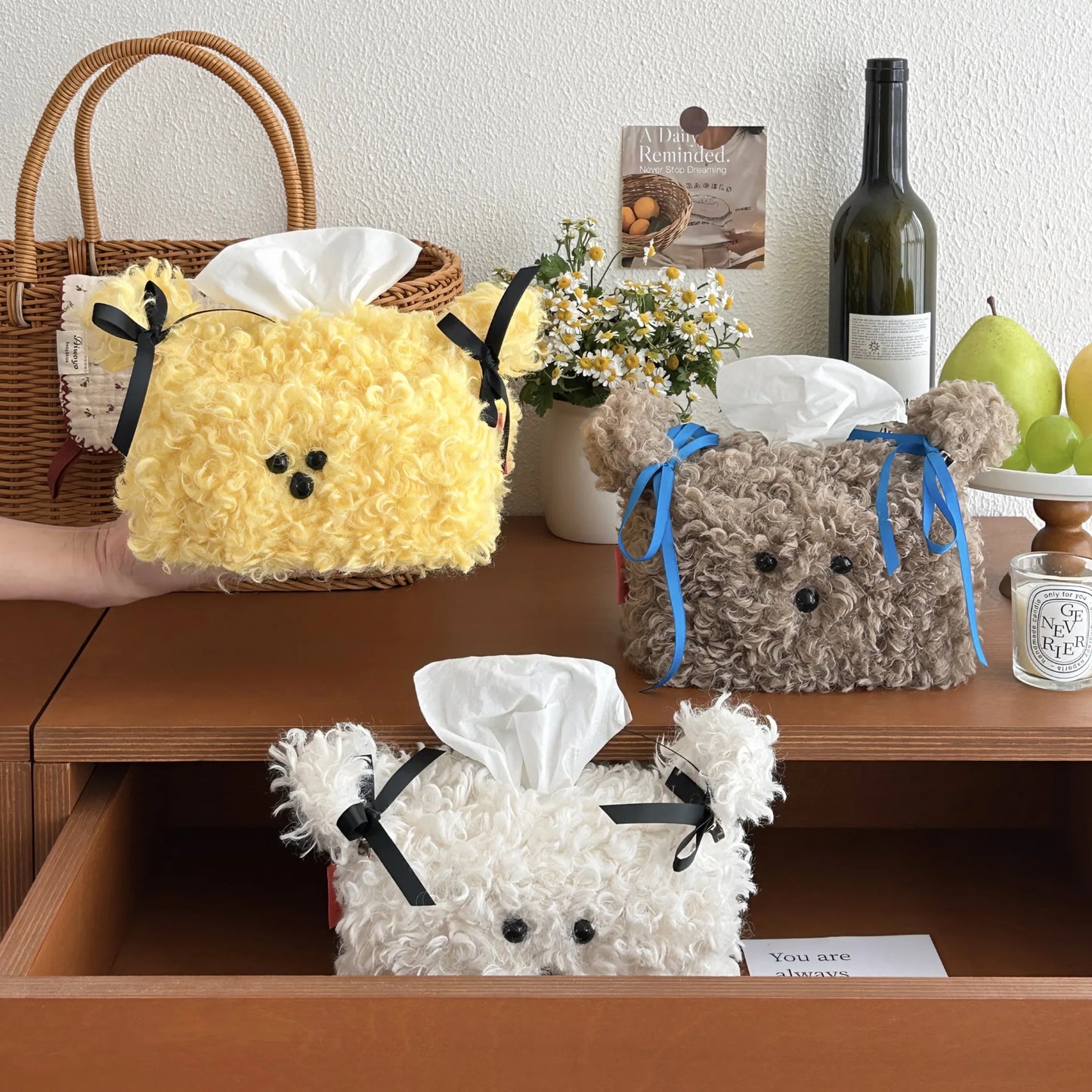 Plush Puppy Tissue Holder